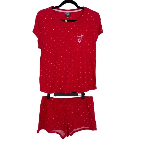 Laura Ashley Other - Laura Ashley Made with Love Pajama Short Set Stretch Knit (L)